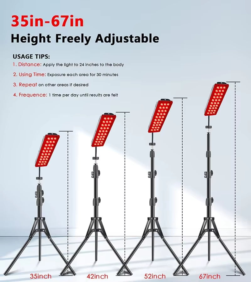 Red Light Therapy Lamp for Full Body Infrared Light Device Face LED Light Body Pain Stress Relief Daily Skin Care 660Nm 850Nm