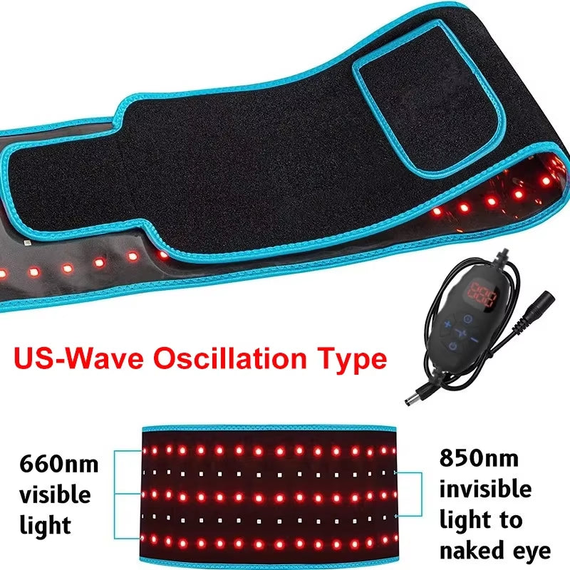 Red ＆Infrared Light Therapy Belt 850Nm 660Nm LED Beauty Devices Fo Wrap Burn Fat Face Wrap Slimming Waist Heat Pad Full Body