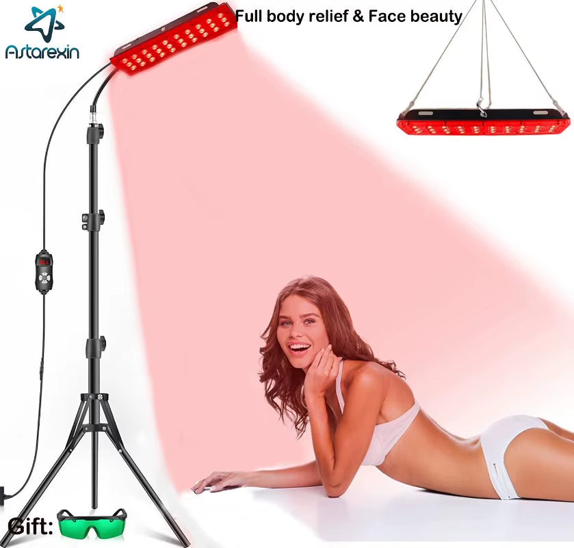 Red Light Therapy Lamp for Full Body Infrared Light Device Face LED Light Body Pain Stress Relief Daily Skin Care 660Nm 850Nm