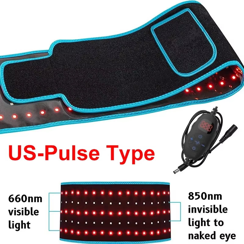 Red ＆Infrared Light Therapy Belt 850Nm 660Nm LED Beauty Devices Fo Wrap Burn Fat Face Wrap Slimming Waist Heat Pad Full Body