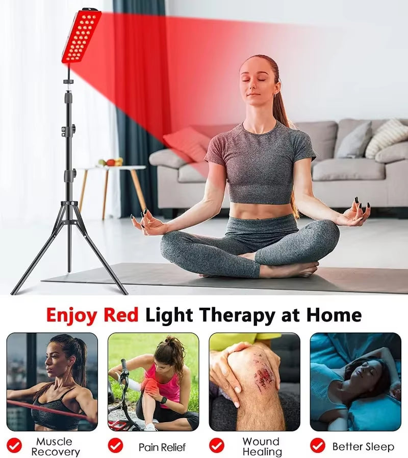 Red Light Therapy Lamp for Full Body Infrared Light Device Face LED Light Body Pain Stress Relief Daily Skin Care 660Nm 850Nm